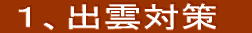 １、出雲対策